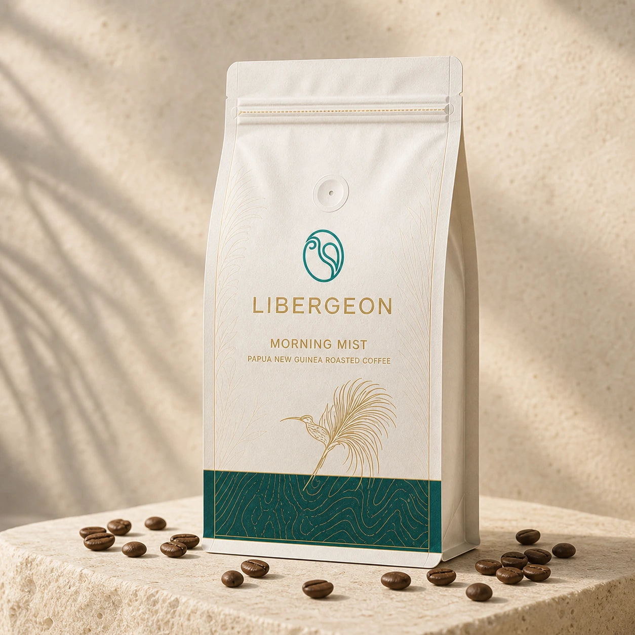 Morning Mist Libergeon roasted coffee package