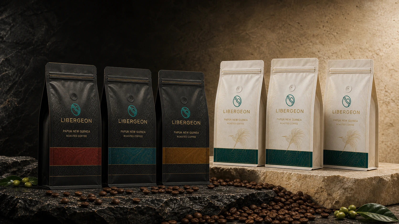 Libergeon four-package roasted coffee collection